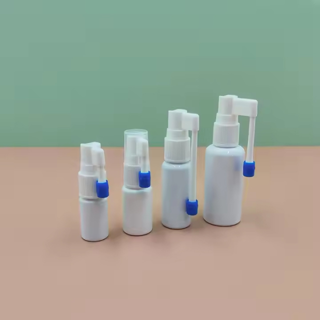white Plastic Throat Oral Sprayer bottle