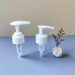Plastic white twist Lotion Pump screw down lock shampoo pump
