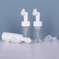 Plastic lotion face wash foam silicone brush pump head