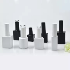 empty glass fancy uv gel nail polish bottle with brush cap