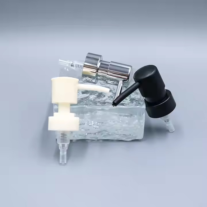 High Quality 28/410 Shiny Silver Plastic Lotion Pump
