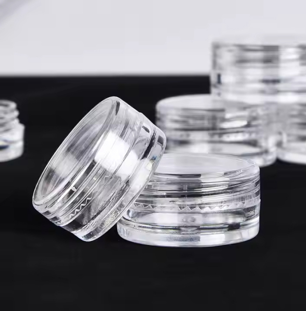 2g 3g 5g compact transparent face cream jar