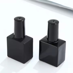 empty glass fancy uv gel nail polish bottle with brush cap
