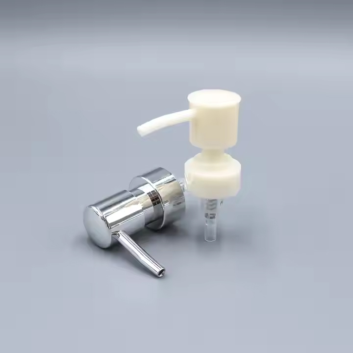 High Quality 28/410 Shiny Silver Plastic Lotion Pump