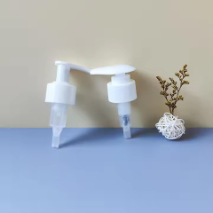 Plastic white twist Lotion Pump screw down lock shampoo pump