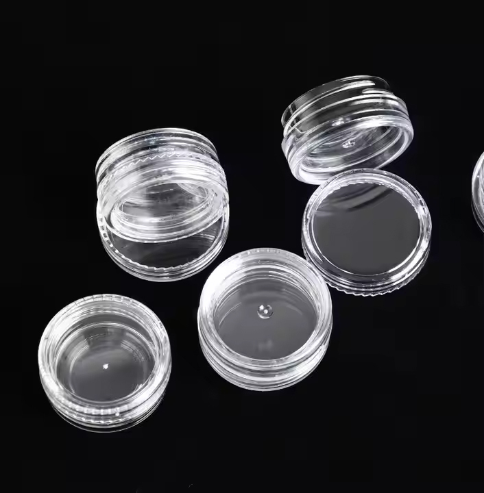 2g 3g 5g compact transparent face cream jar