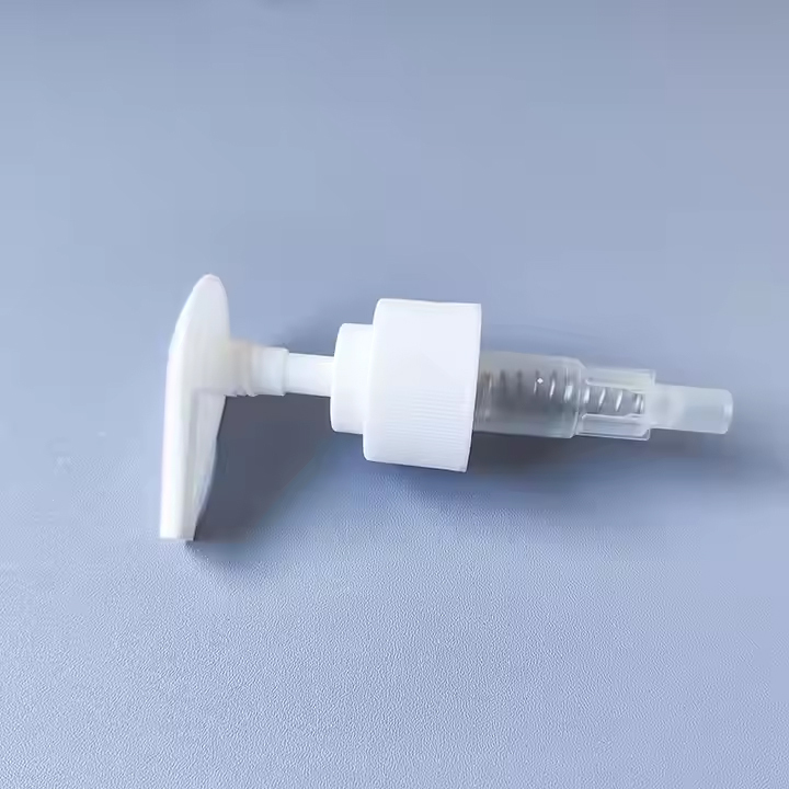 Plastic white twist Lotion Pump screw down lock shampoo pump