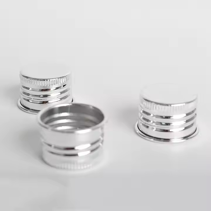 Aluminum Screw Cap Oxidation Shiny Glossy Silver Metal Aluminum Caps