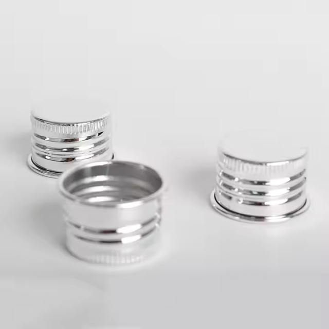 Aluminum Screw Cap Oxidation Shiny Glossy Silver Metal Aluminum Caps