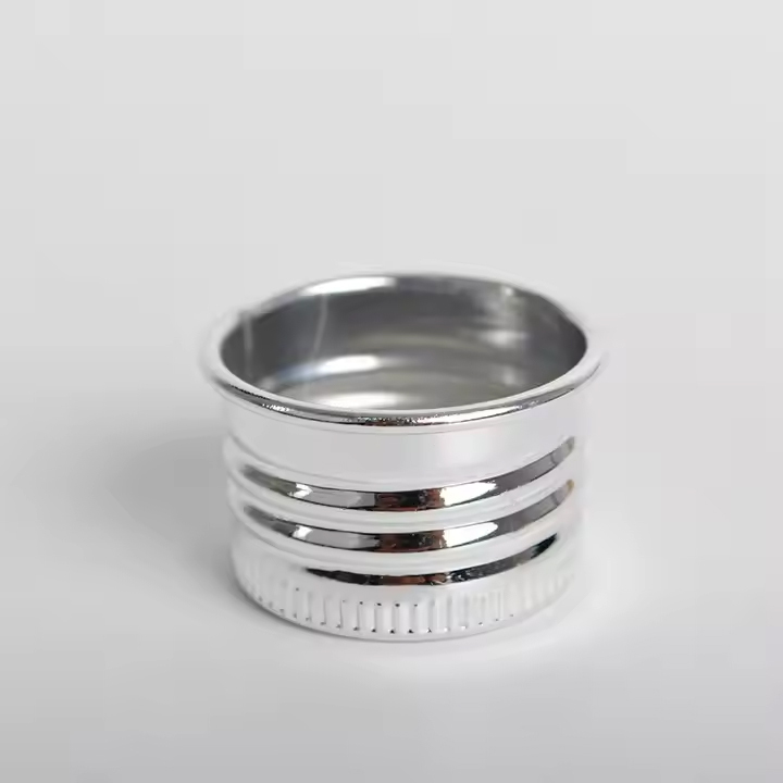 Aluminum Screw Cap Oxidation Shiny Glossy Silver Metal Aluminum Caps