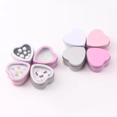 small Tinplate metal heart shaped tin metal box