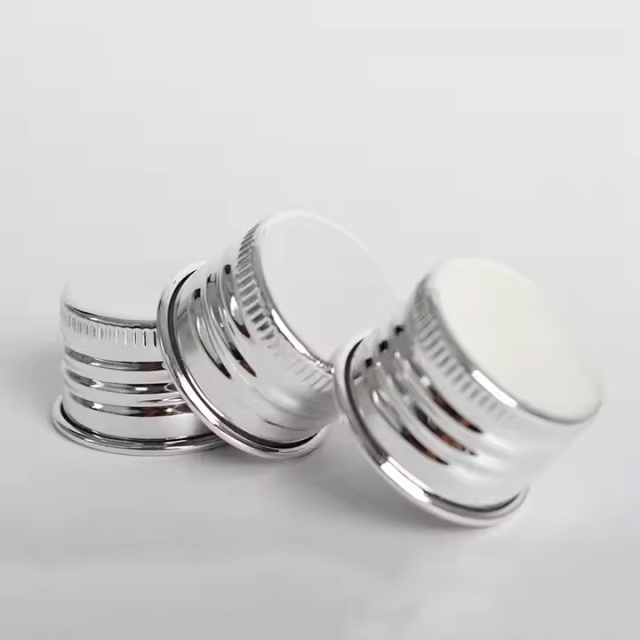 Aluminum Screw Cap Oxidation Shiny Glossy Silver Metal Aluminum Caps