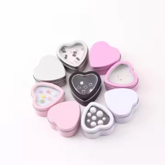 small Tinplate metal heart shaped tin metal box