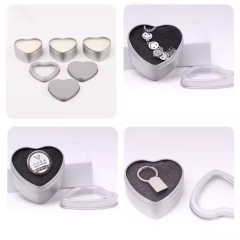 small Tinplate metal heart shaped tin metal box