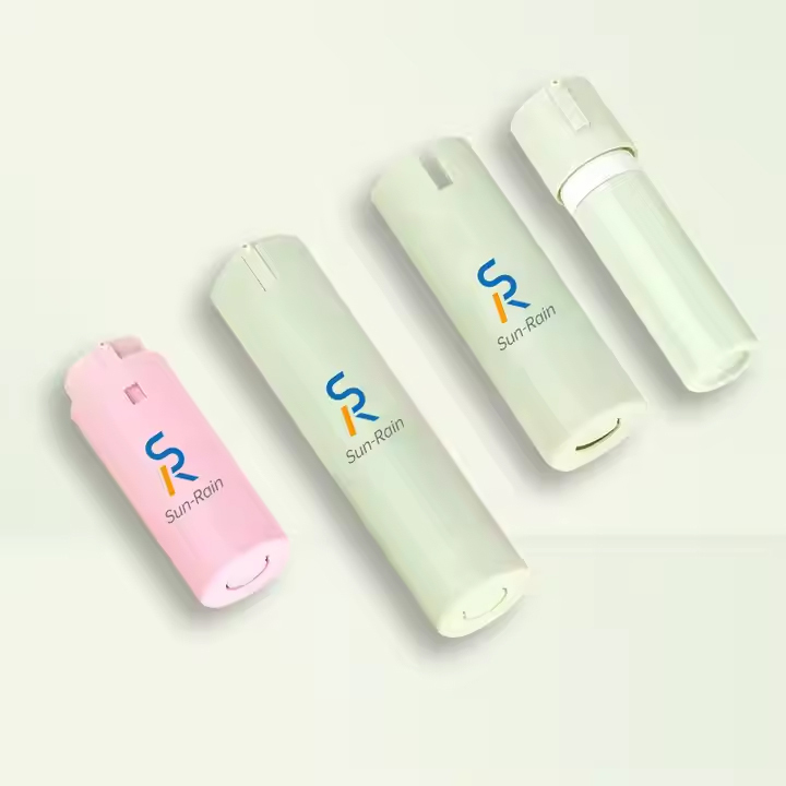 Empty Black Refillable PP plastic airless pump for face cream