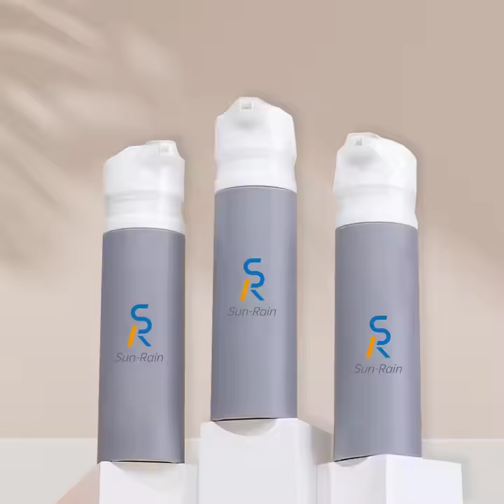 Grey luxury look PP plastic airless cream pump bottle