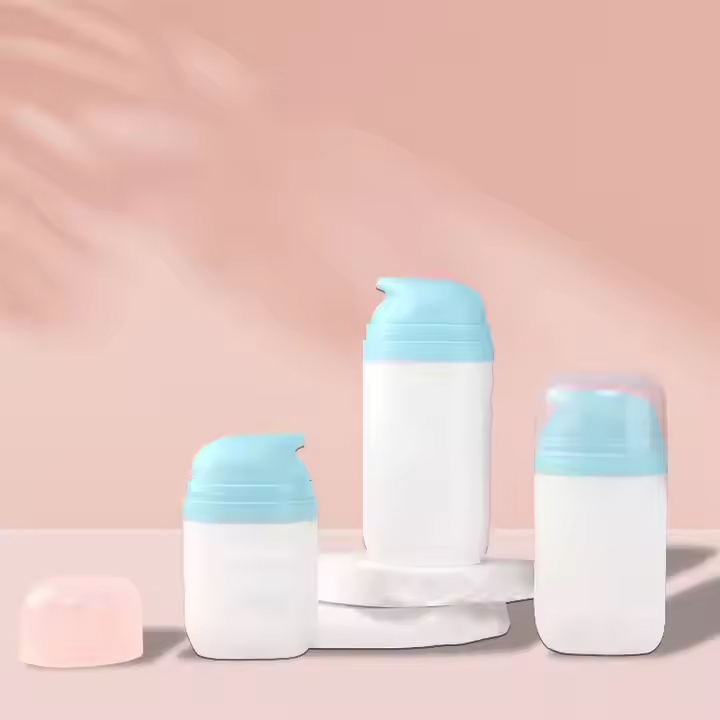 Empty Oval Shape PP Airless Cream pump Bottle 50ml 80ml 100ml 120ml