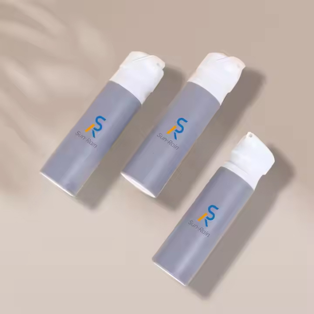 Grey luxury look PP plastic airless cream pump bottle
