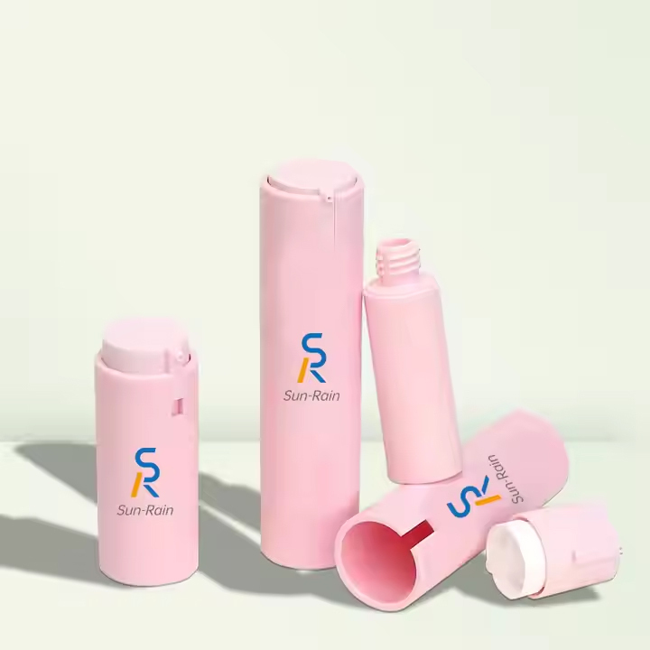 Empty Black Refillable PP plastic airless pump for face cream