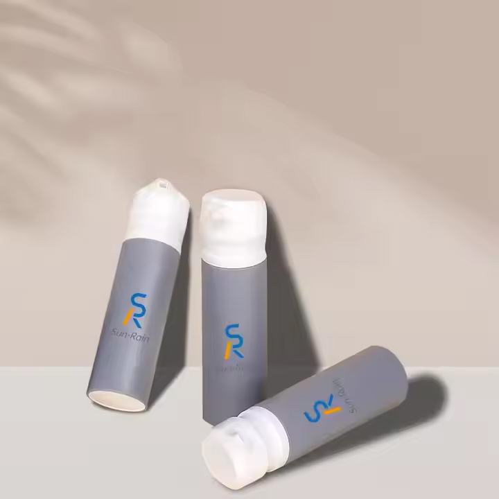 Grey luxury look PP plastic airless cream pump bottle