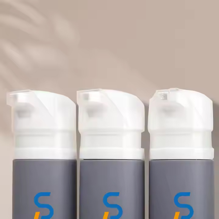 Grey luxury look PP plastic airless cream pump bottle