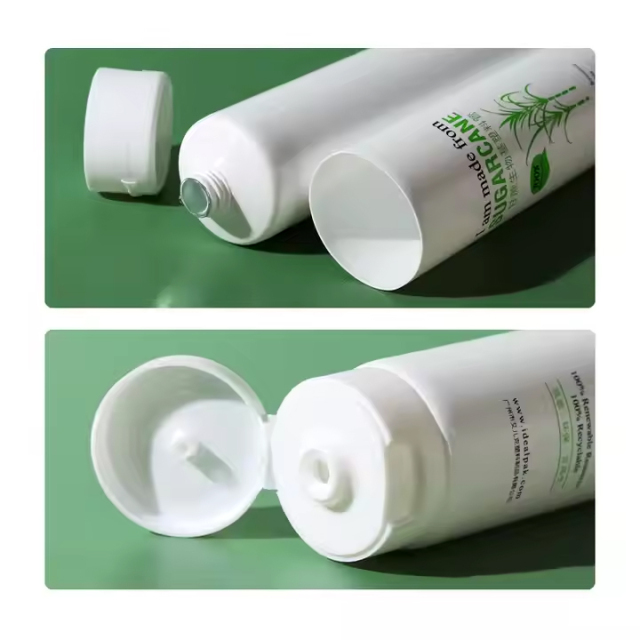 Cosmetic hand cream packaging squeeze tube flip cap
