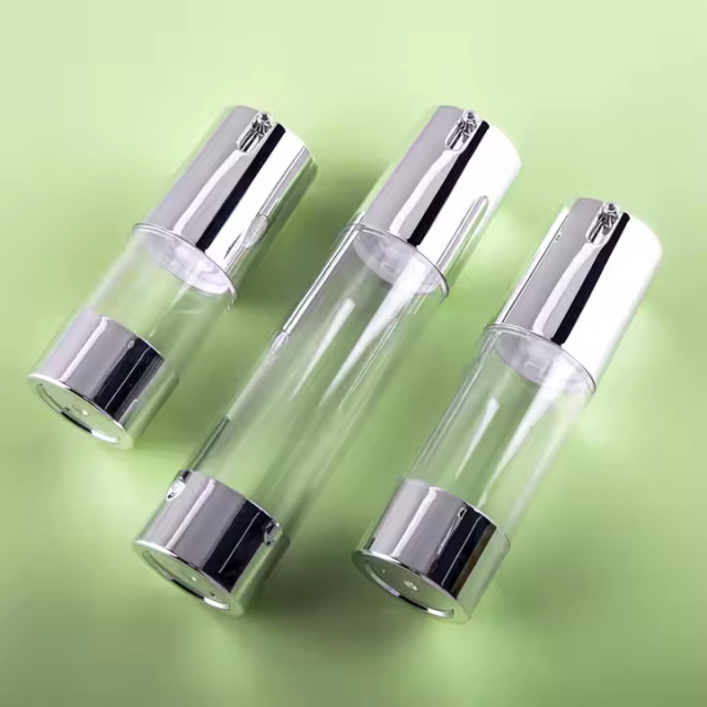 Luxury Cosmetic 15ml 30ml 50ml Plastic AS Airless Lotion Pump Bottle
