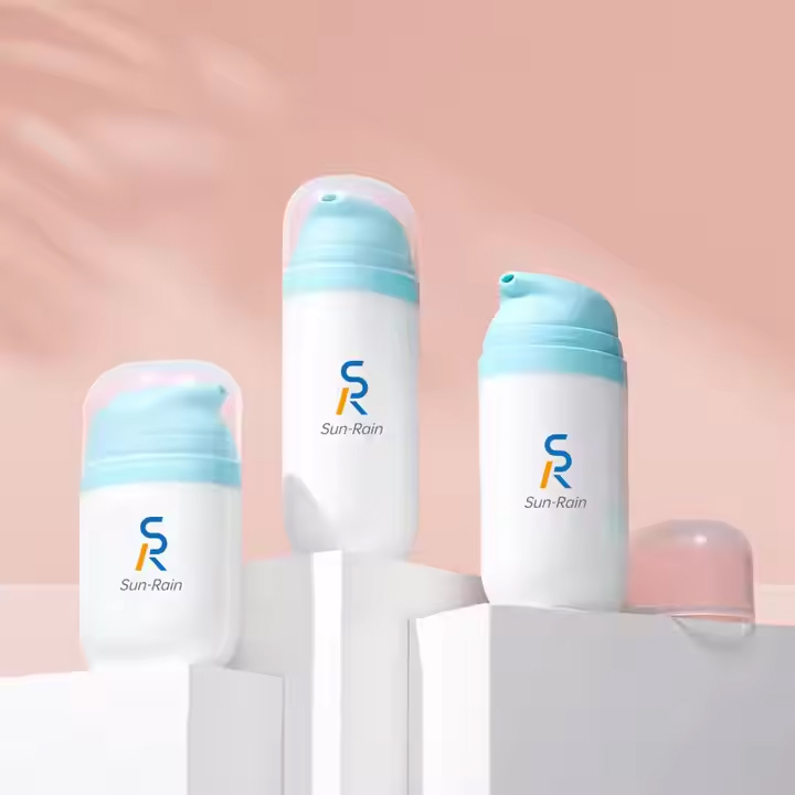Empty Oval Shape PP Airless Cream pump Bottle 50ml 80ml 100ml 120ml