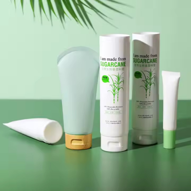 Cosmetic hand cream packaging squeeze tube flip cap