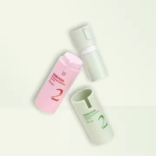 Empty Black Refillable PP plastic airless pump for face cream