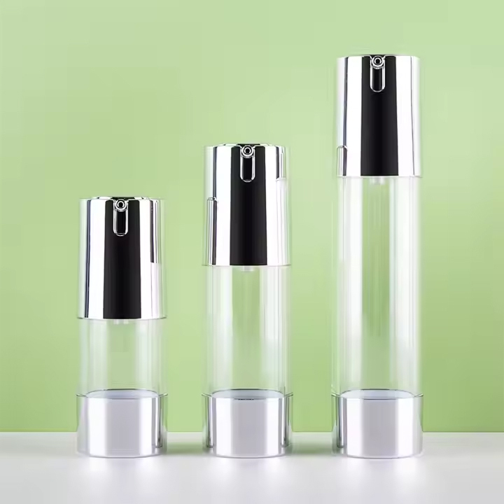 Luxury Cosmetic 15ml 30ml 50ml Plastic AS Airless Lotion Pump Bottle