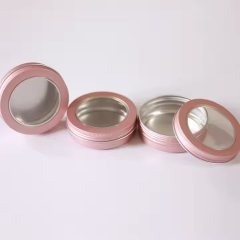 100ml round empty rose gold aluminum jar