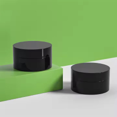 Body Cream Scrub Black PP Plastic Cosmetic Jar With Lid