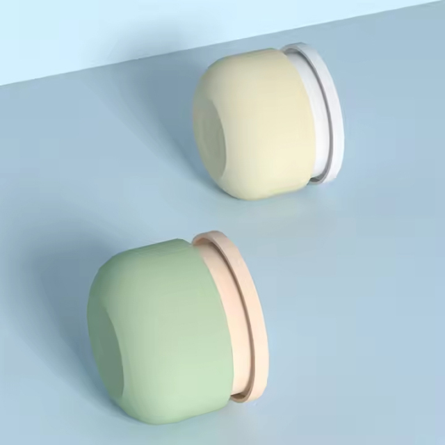 cosmetic jar HDPE green empty plastic jars with lids