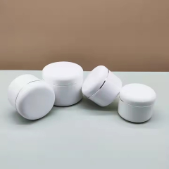 cosmetic glossy white double layer face cream PP plastic jar