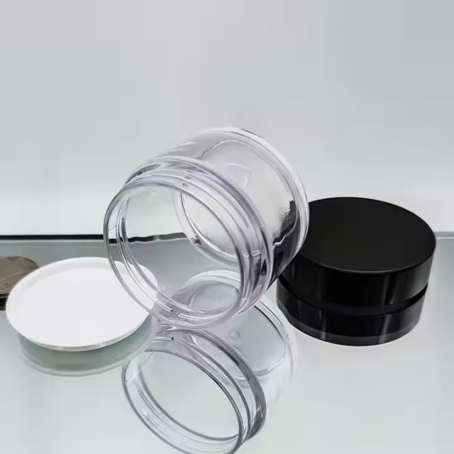 Clear PET/PETG Plastic Cosmetic Jars Container Thick Wall