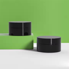 Body Cream Scrub Black PP Plastic Cosmetic Jar With Lid
