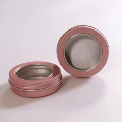 100ml round empty rose gold aluminum jar