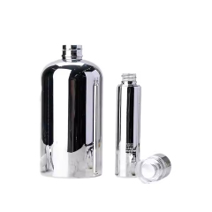 PET UV Bottle With Lotion Pump Aluminum Metal Sprayer