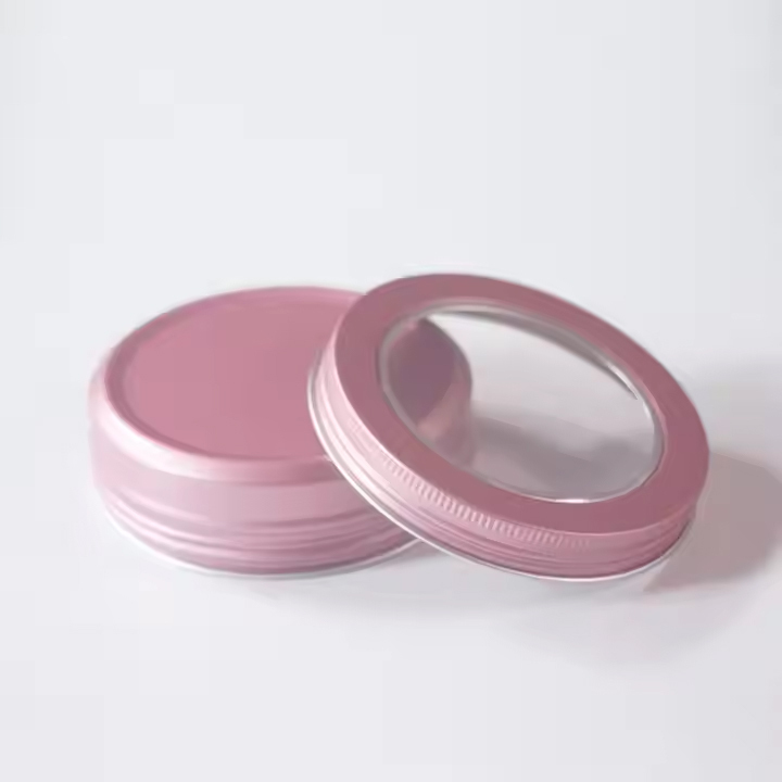 100ml round empty rose gold aluminum jar