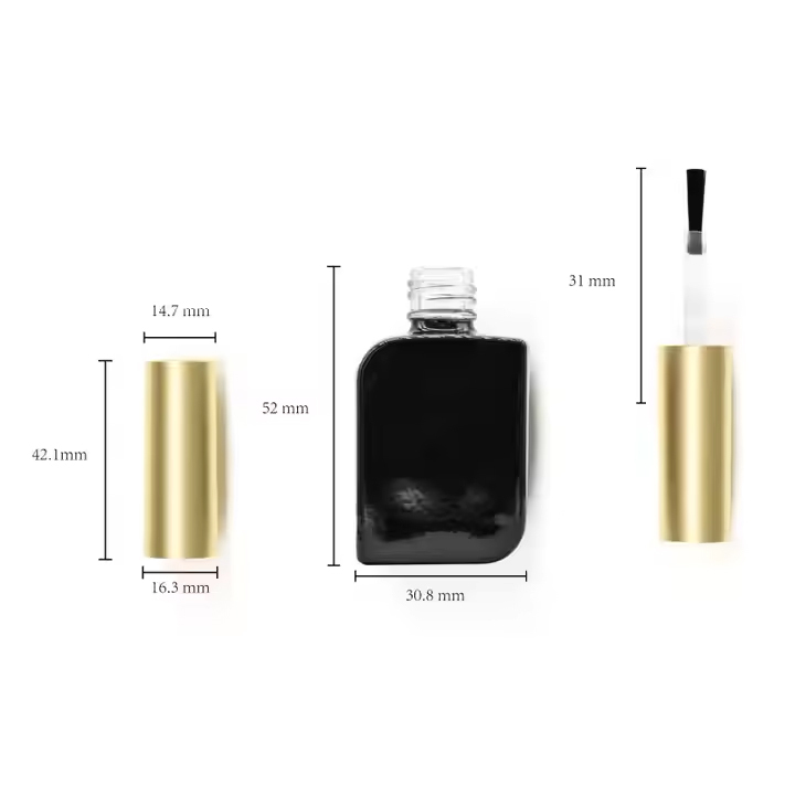Empty Nail Polish Bottle For Uv Gel Glass Bottles With Cap Brush