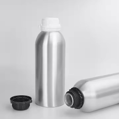 Empty metal bottle essence oil aluminum bottle with anti-theft cover