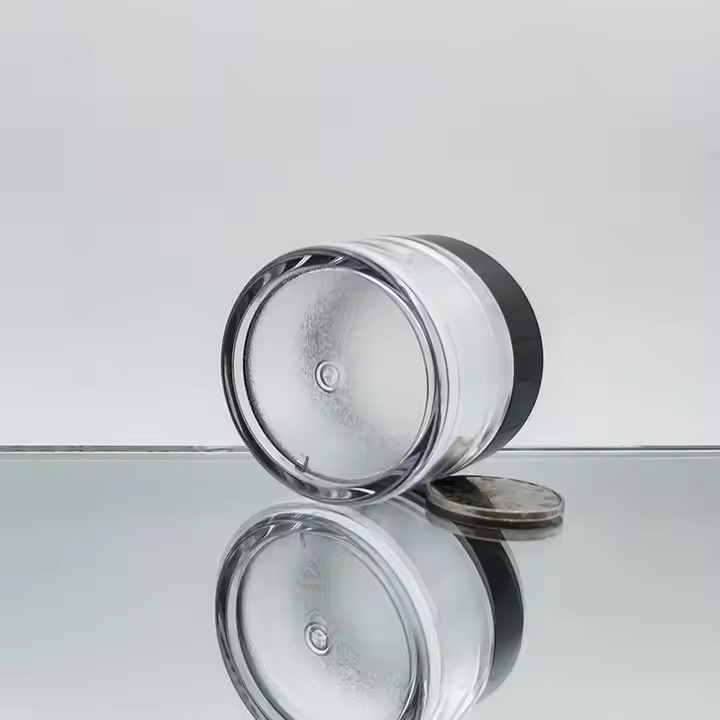 Clear PET/PETG Plastic Cosmetic Jars Container Thick Wall