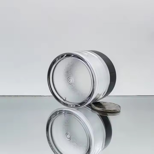 Clear PET/PETG Plastic Cosmetic Jars Container Thick Wall
