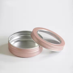 100ml round empty rose gold aluminum jar