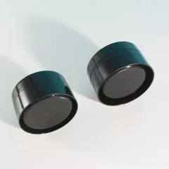 Body Cream Scrub Black PP Plastic Cosmetic Jar With Lid