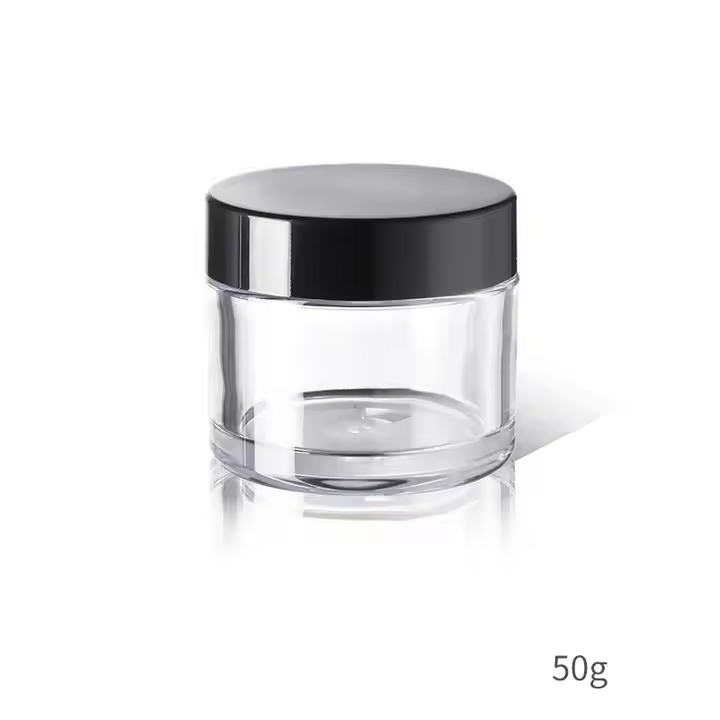 Clear PET/PETG Plastic Cosmetic Jars Container Thick Wall