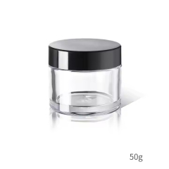 Clear PET/PETG Plastic Cosmetic Jars Container Thick Wall