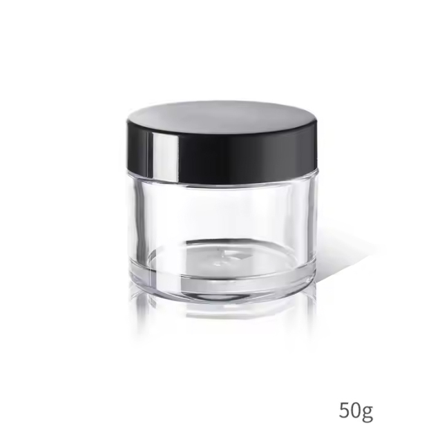 Clear PET/PETG Plastic Cosmetic Jars Container Thick Wall