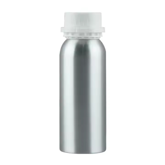 Empty metal bottle essence oil aluminum bottle with anti-theft cover